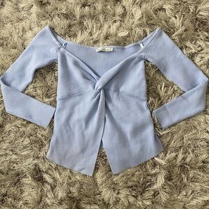 Abercrombie & Fitch Light Blue Twist Top